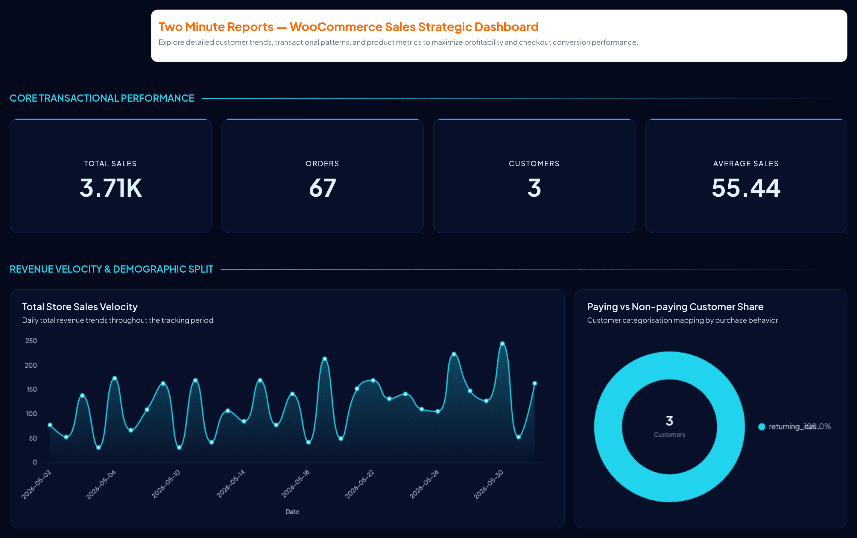 WooCommerce Store Performance Overview