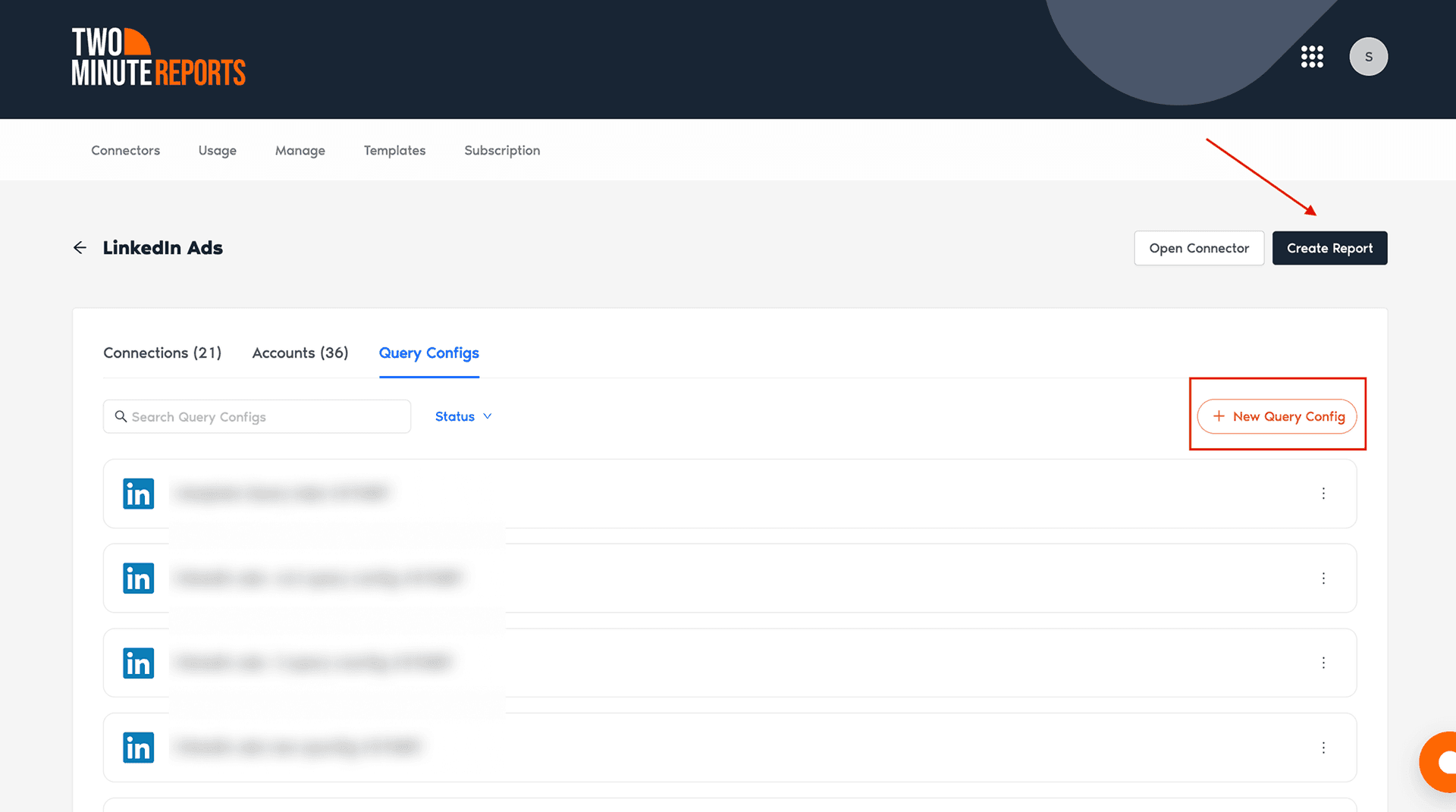 Click Create Report to build your LinkedIn Ads dashboard in Looker Studio