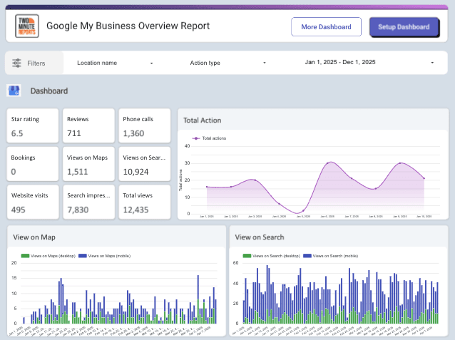Google My Business Overview Report