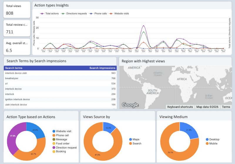 Google My Business - Demographic Analysis Report