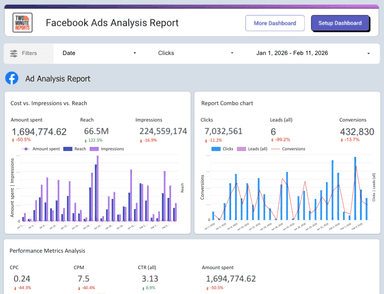 Facebook Ads Overview and Ad Analysis Report