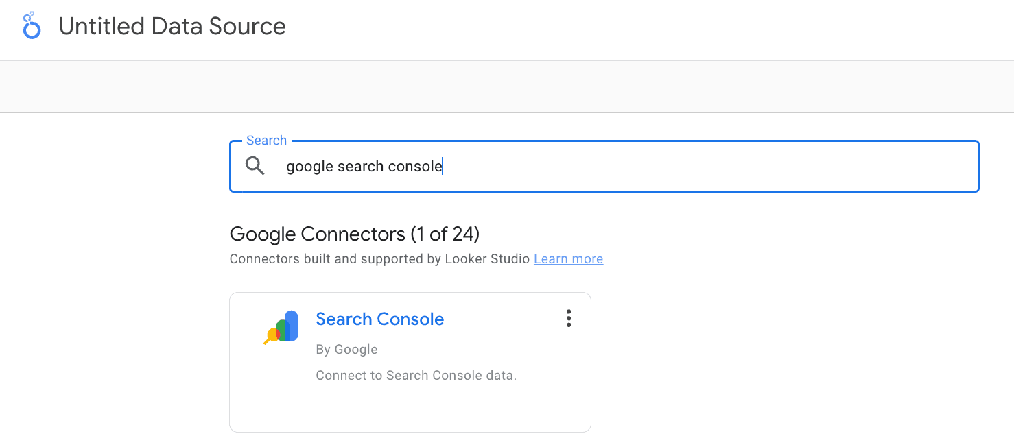 Search console data