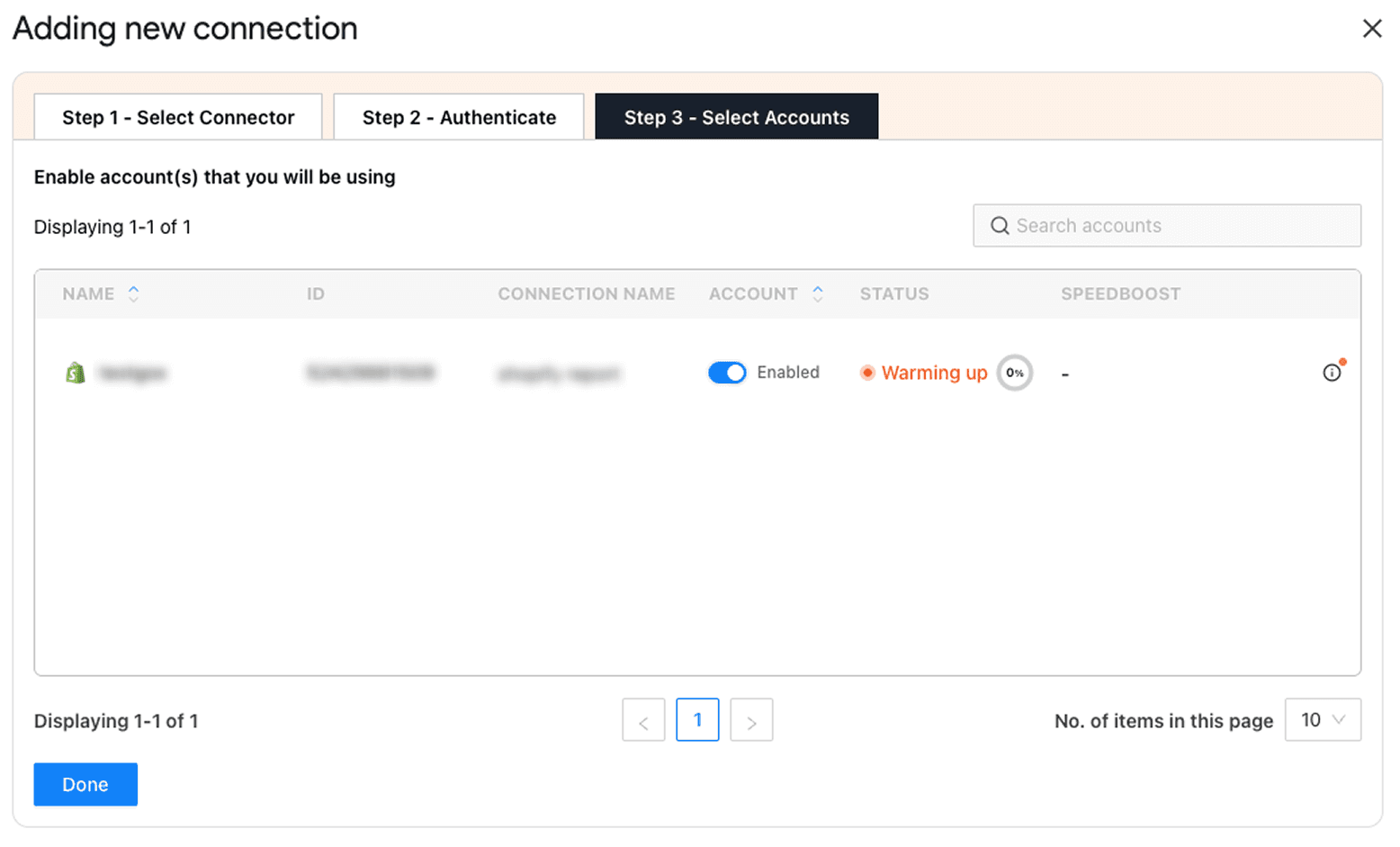 Enable the Shopify store accounts to run queries in the Google Sheets