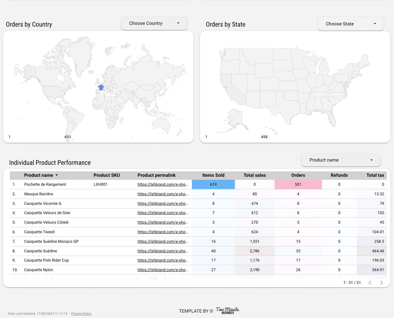 WooCommerce - Regional Sales Report