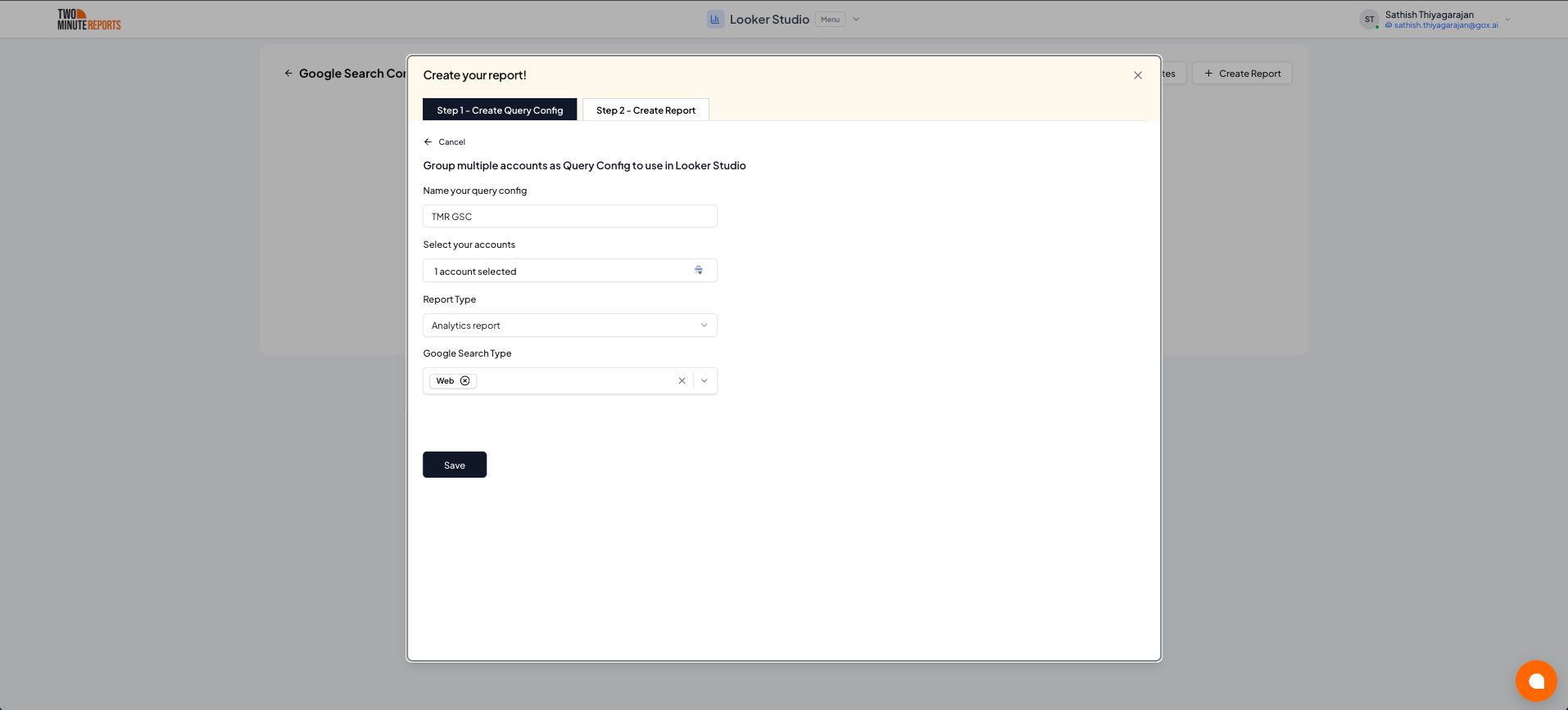 Create Query Config