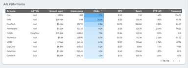 Facebook Ads Overall Performance Report