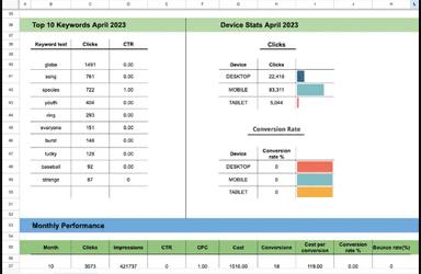Google Ads - Monthly Performance Analysis