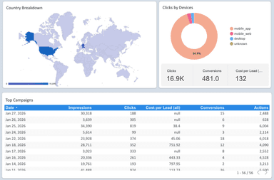 Instagram Ads Performance Overview Report