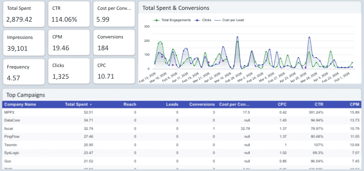 LinkedIn Ads Performance Overview Report