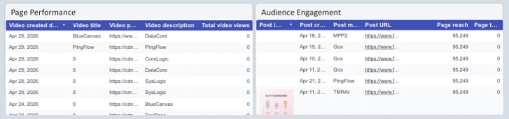Facebook Insights Performance Dashboard