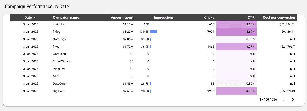 TikTok Ads Performance Overview Report