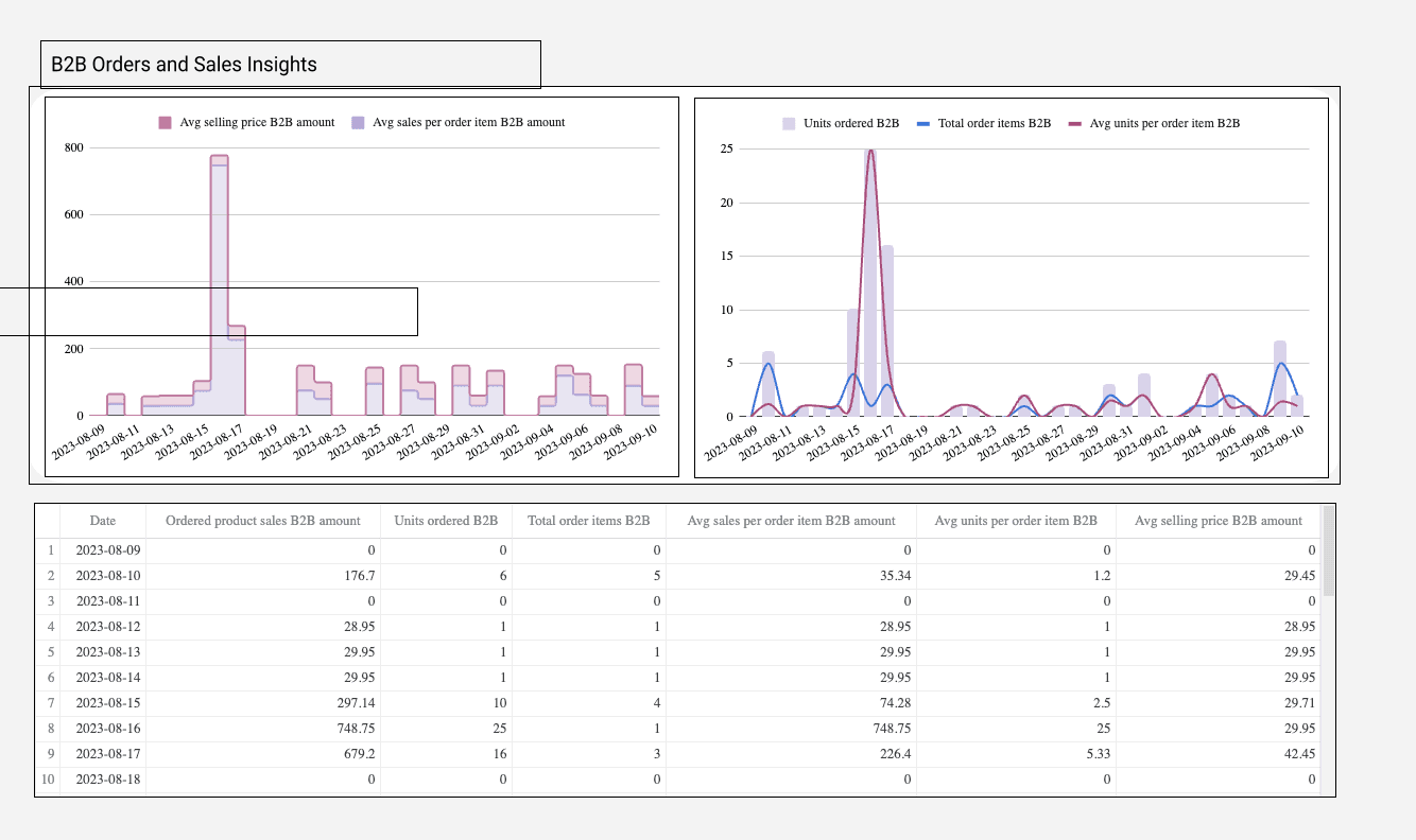 Amazon Seller - Sales and Traffic Business Report