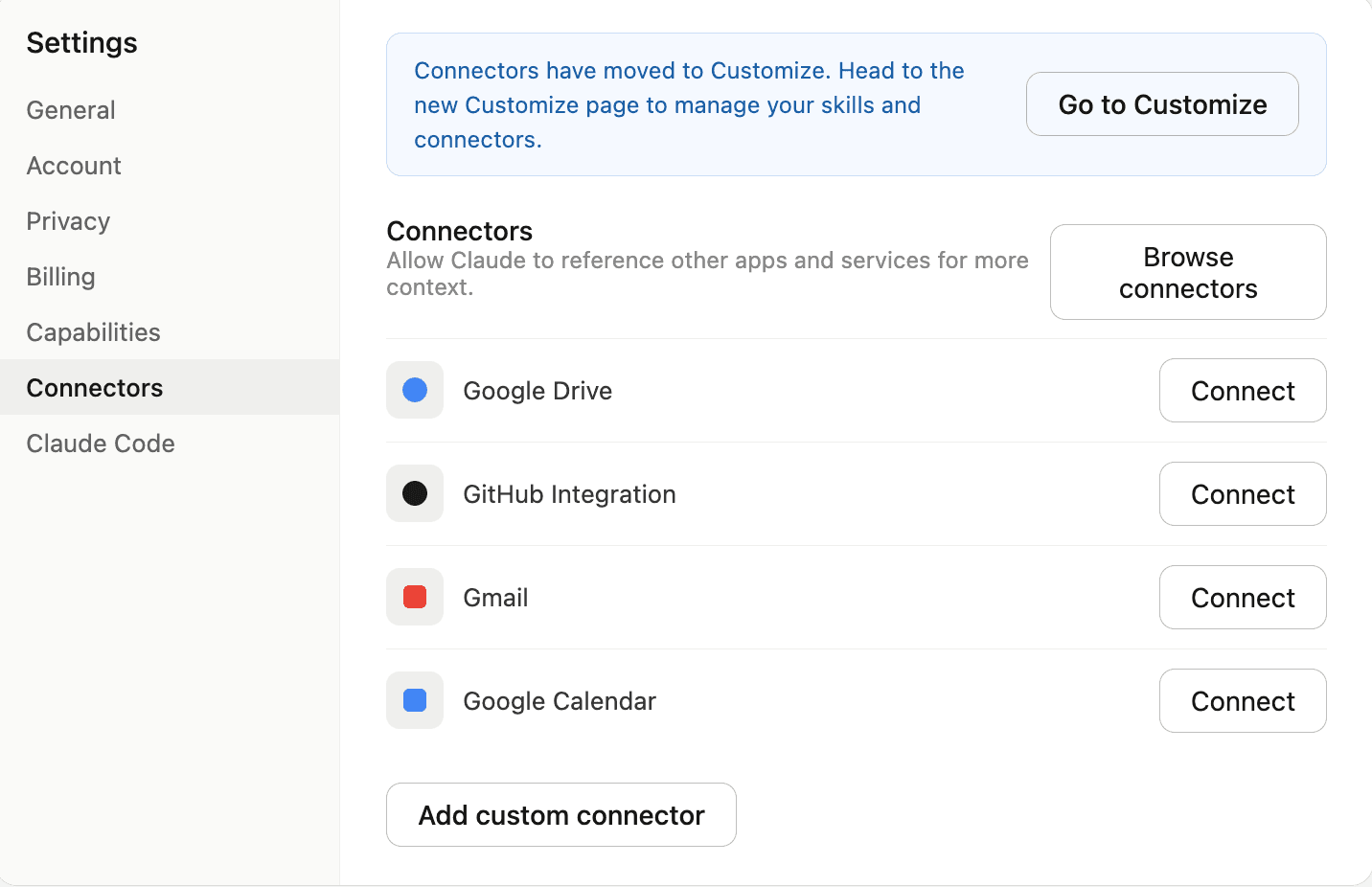 Navigate to claude settings, choose connector and click add custom connector