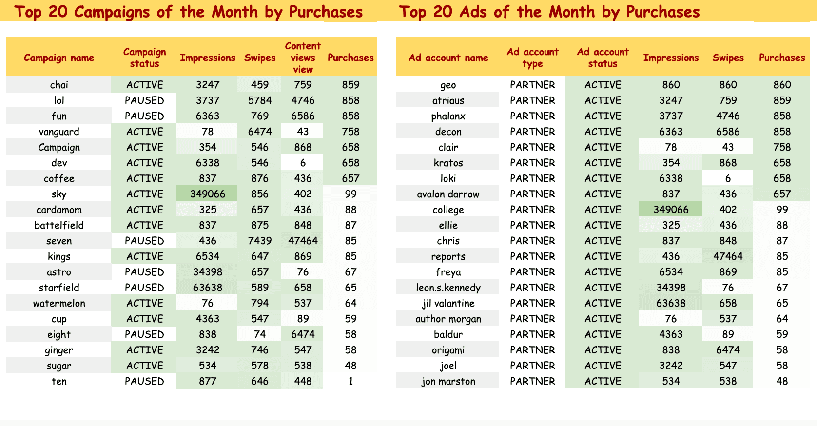 SnapAds Monthly Performance Dashboard