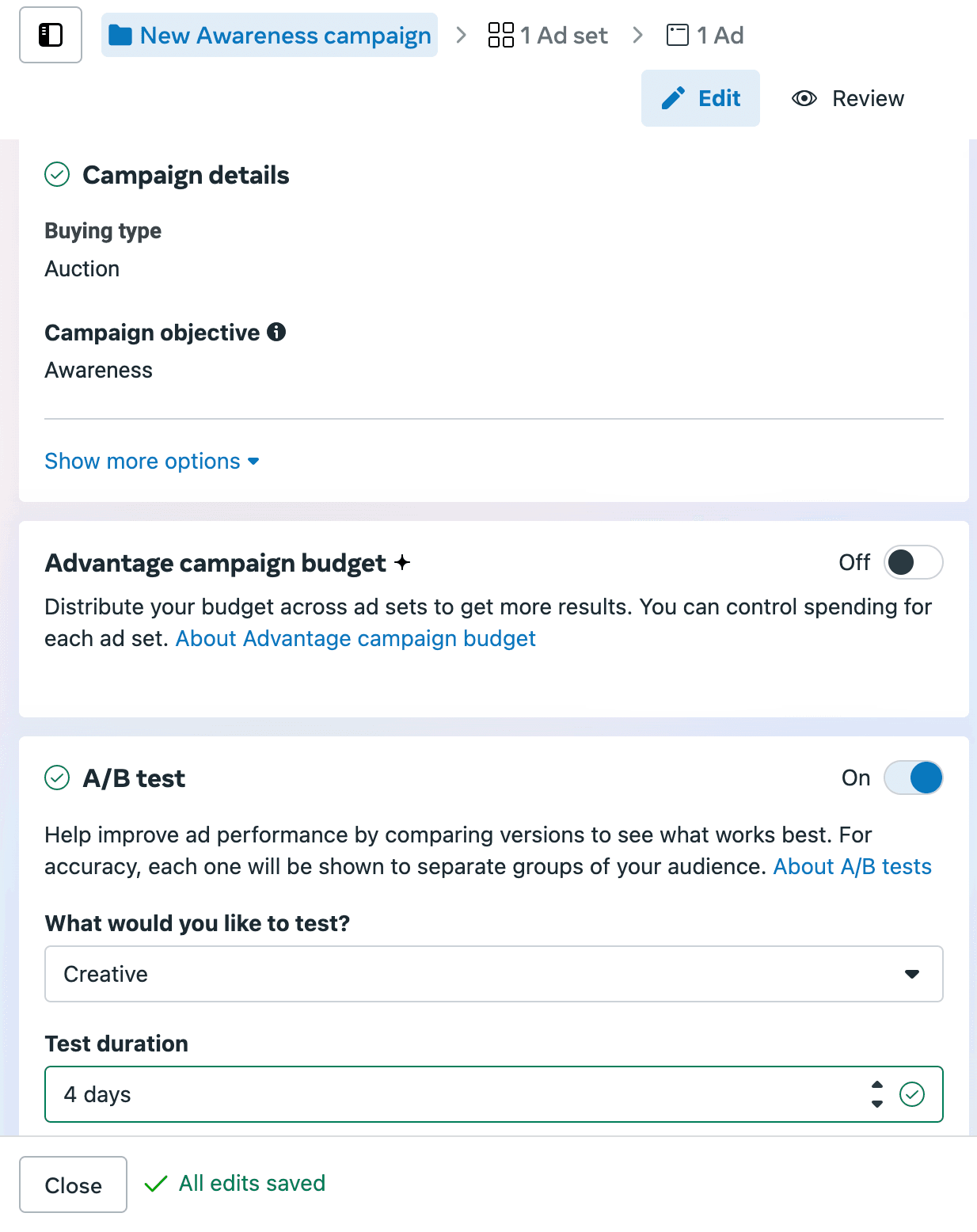 Facebook Ads Campaign Overview