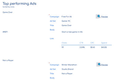 Website Purchases Report