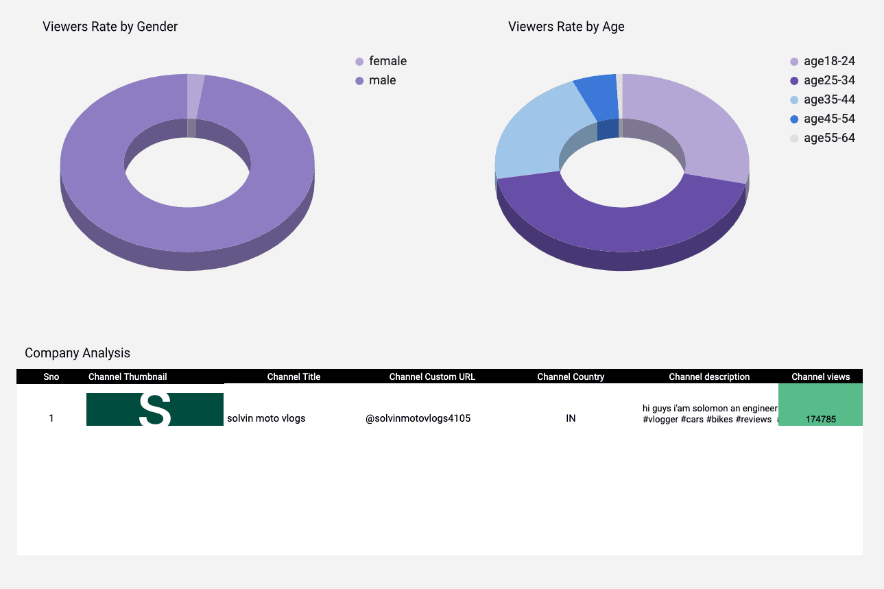 Youtube Insights - Channel and Audience Analysis