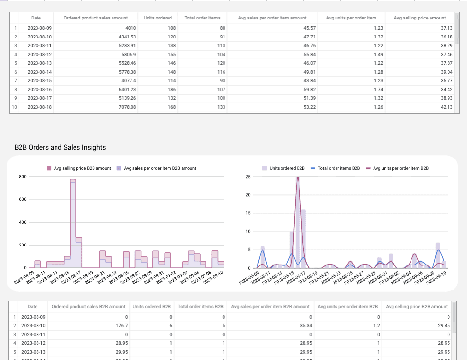 Amazon Seller - Sales and Traffic Business Report