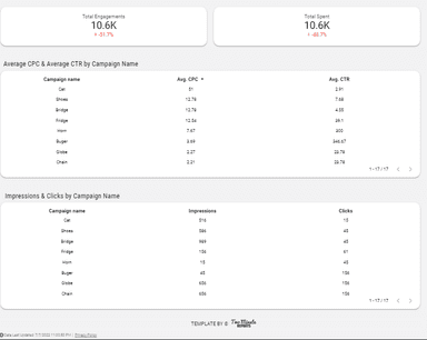 LinkedIn Ads Performance Overview Report