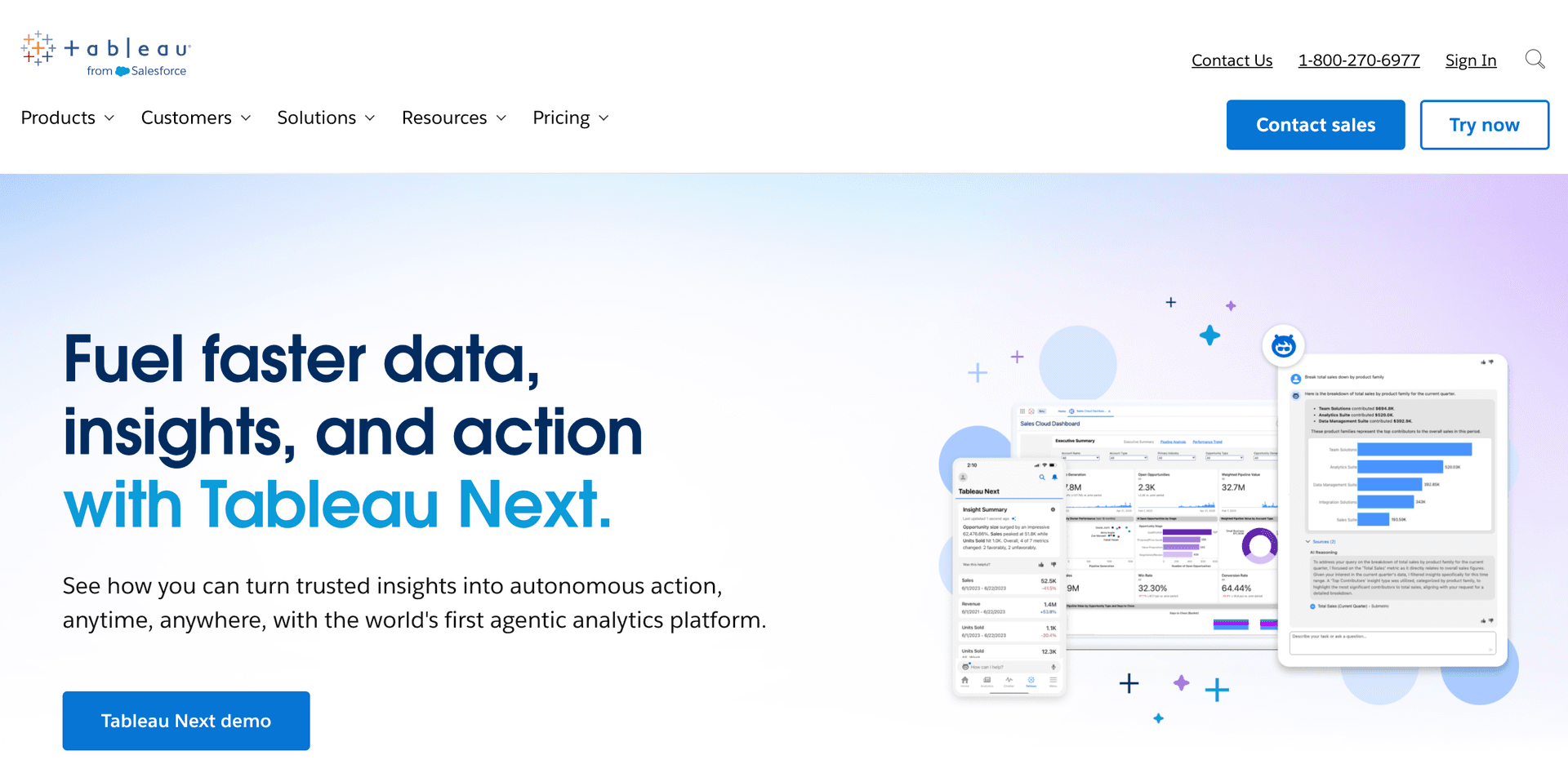 Tableau homepage