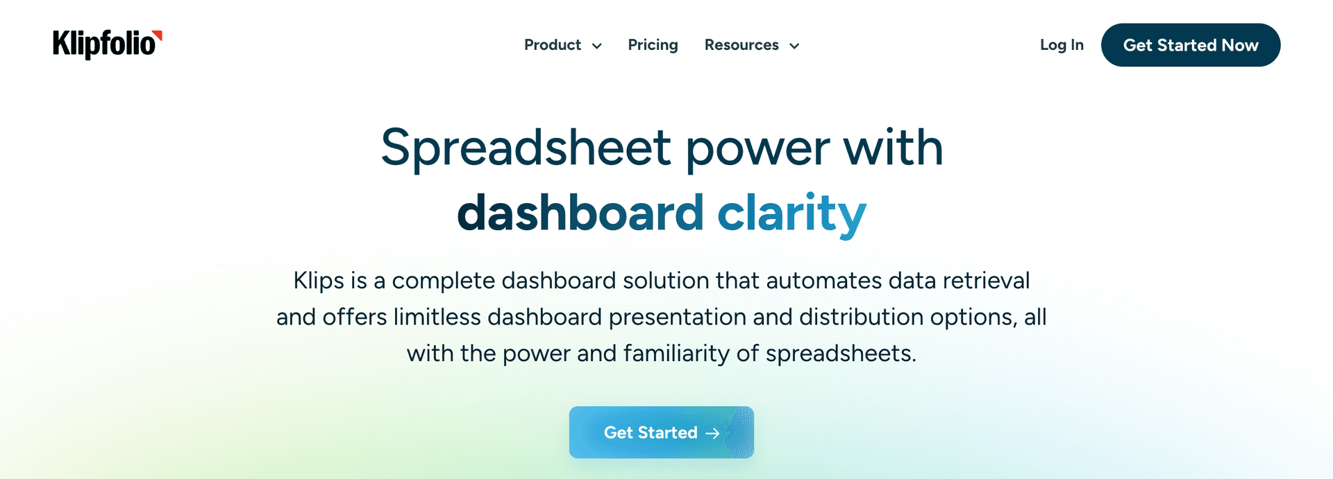 Klipfolio homepage