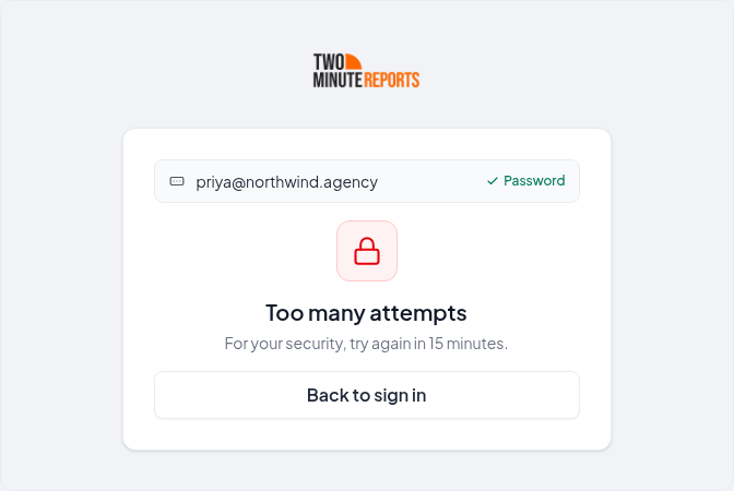 Too many attempts at the sign-in second step