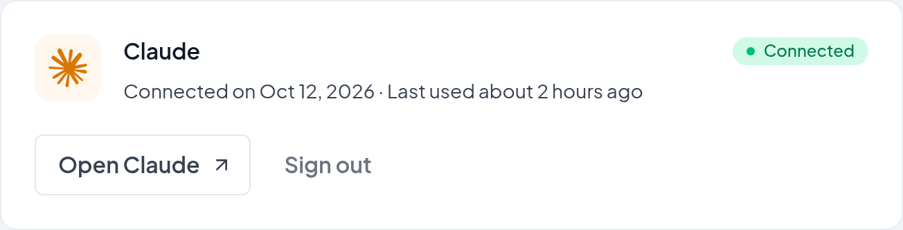 The Claude card on the AI tools page