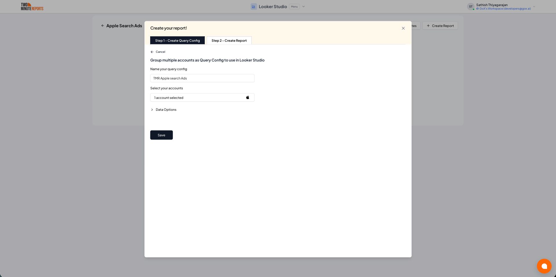 Create Query Config