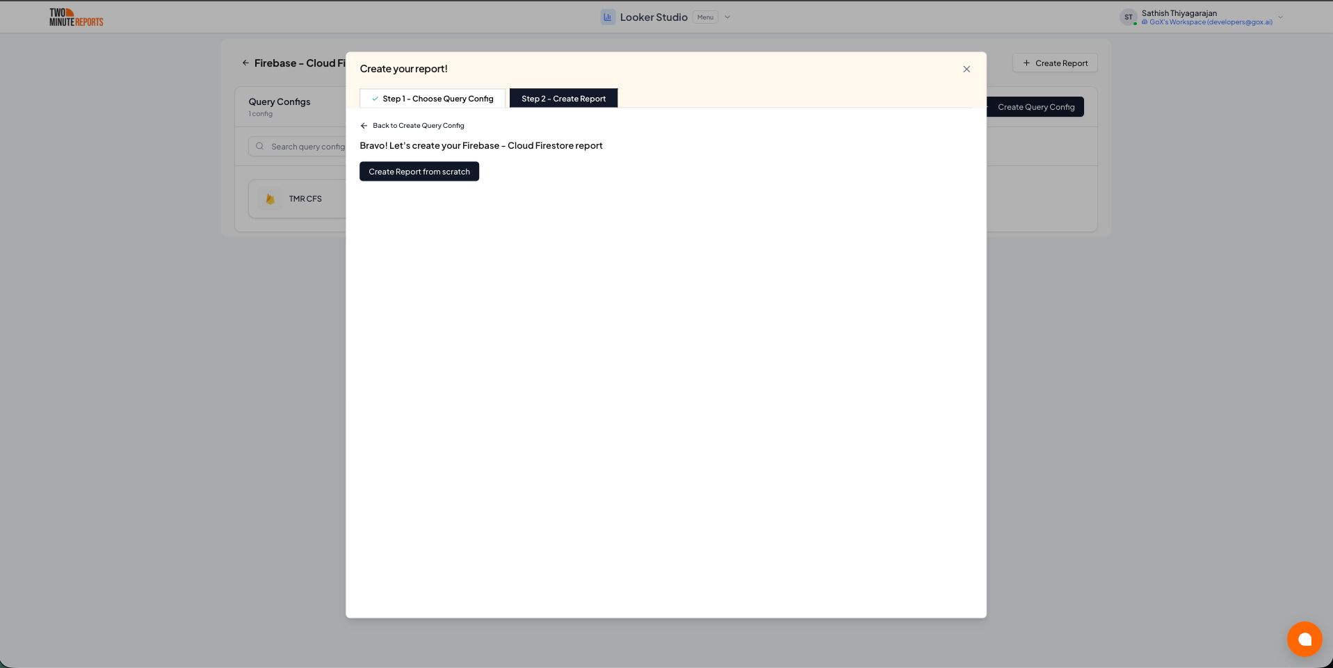 Create Report Finish