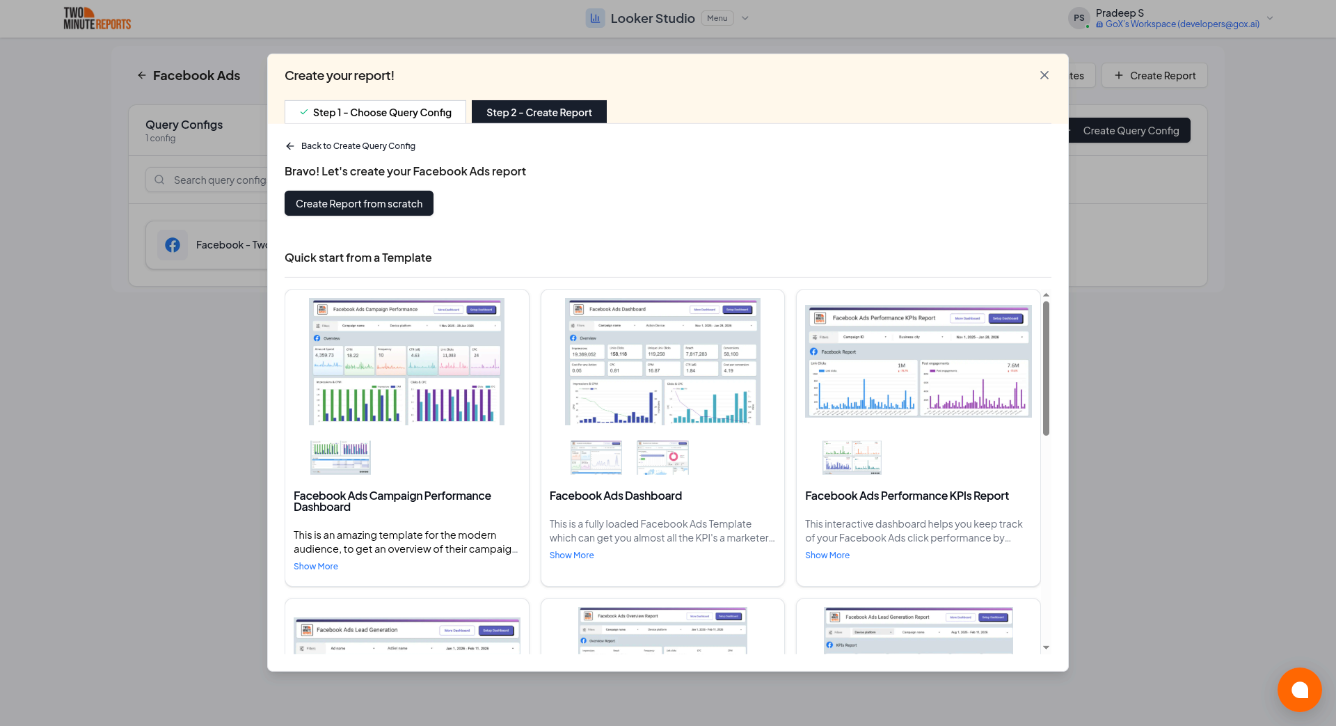 Create Report Finish