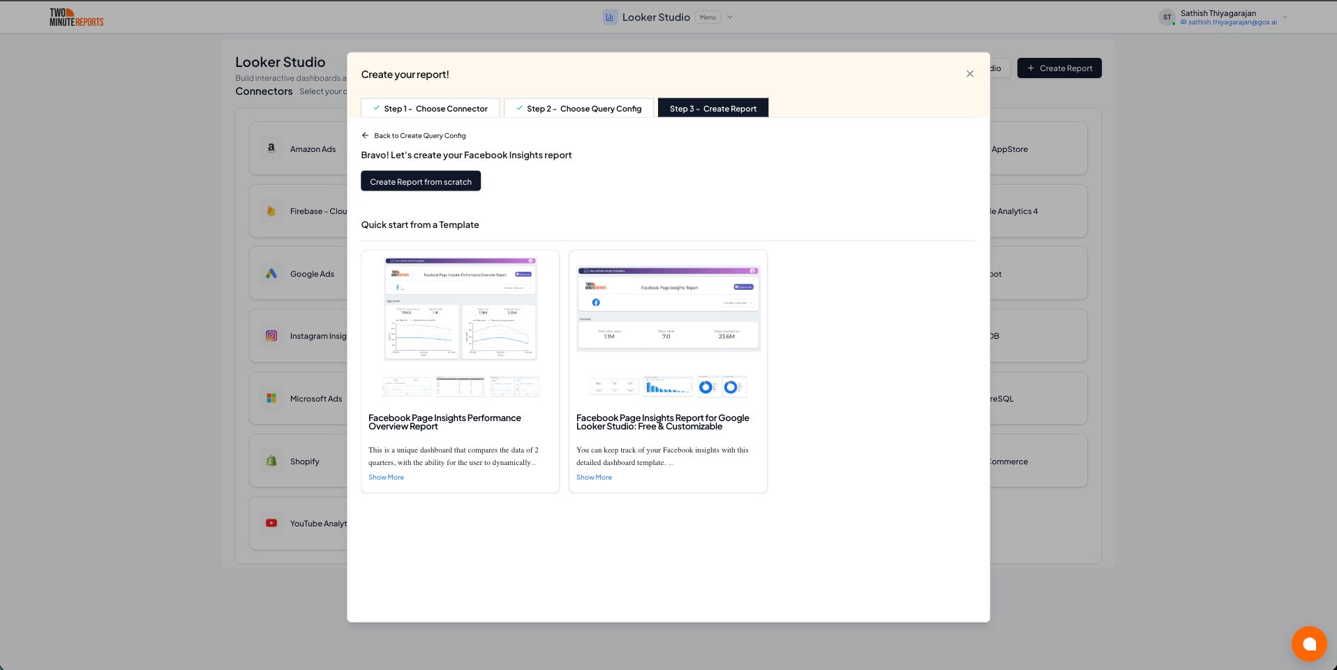 Create Report Finish