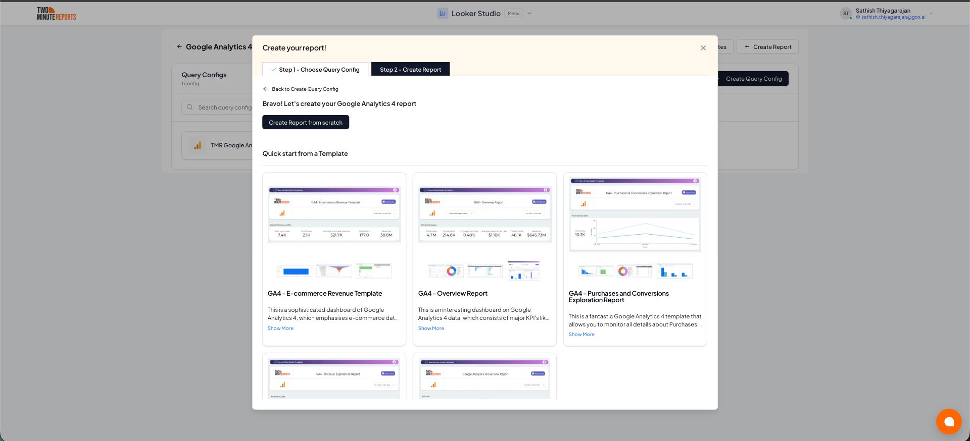 Create Report Finish