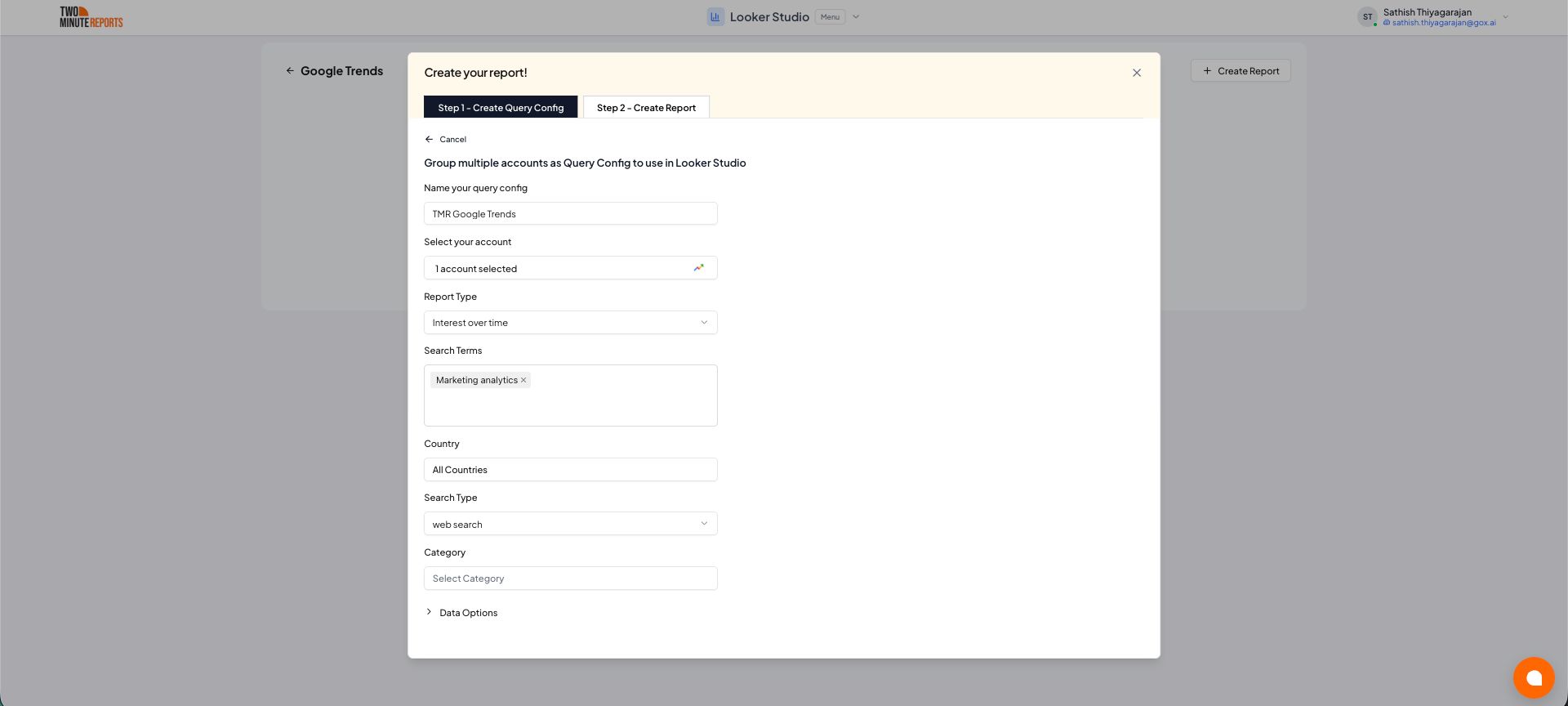 Create Query Config