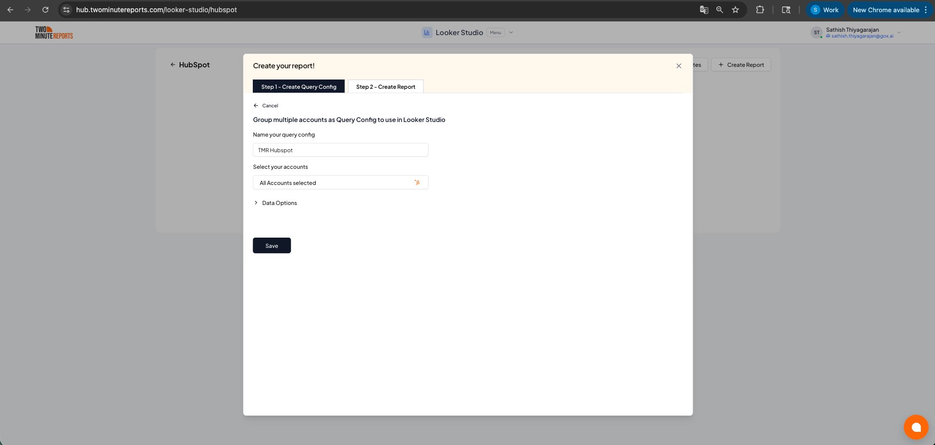 Create Query Config