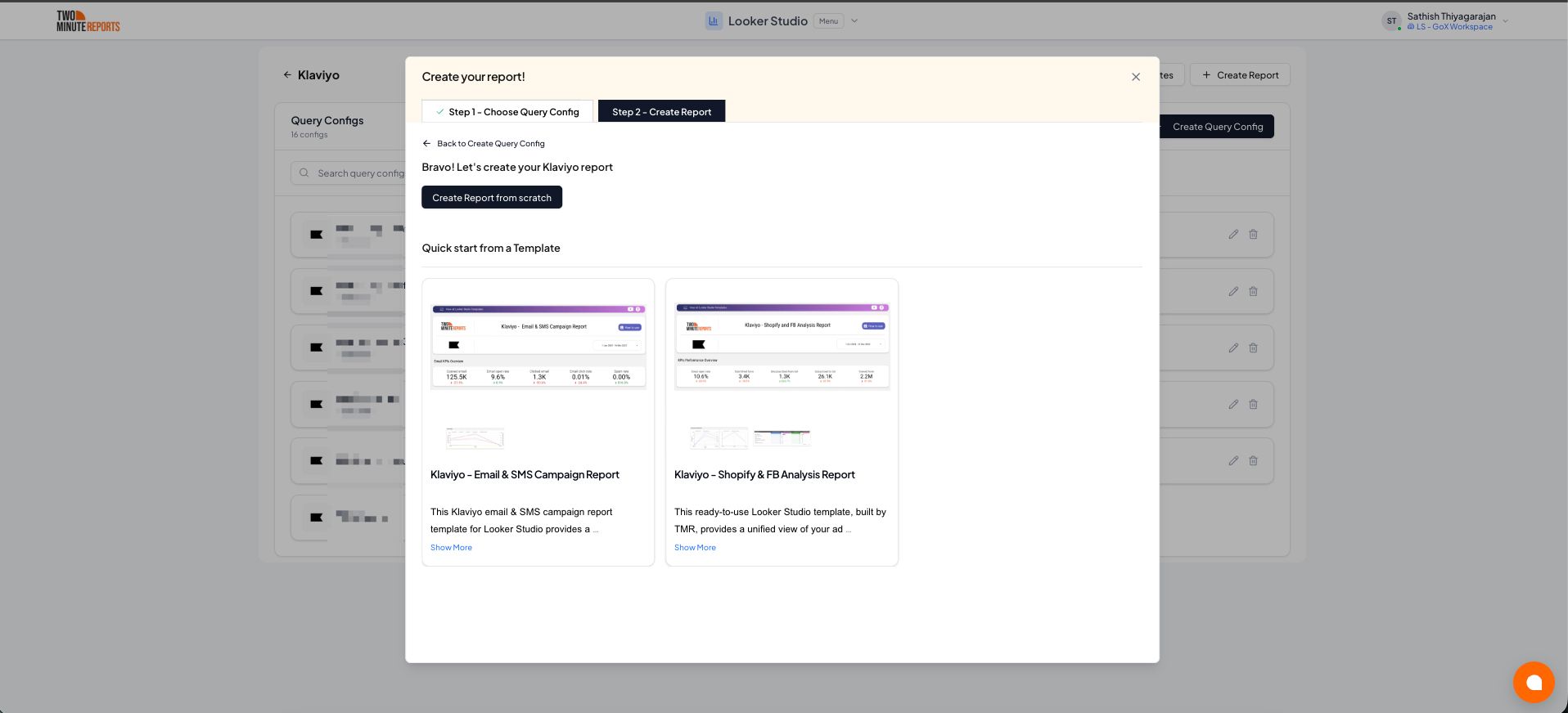 Create Report Finish