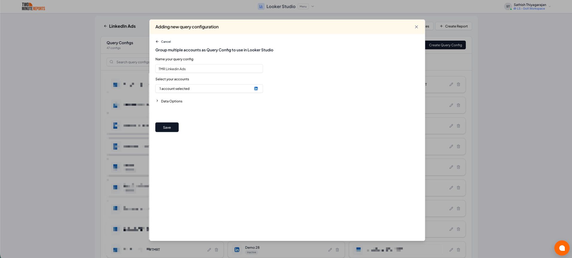 Create Query Config