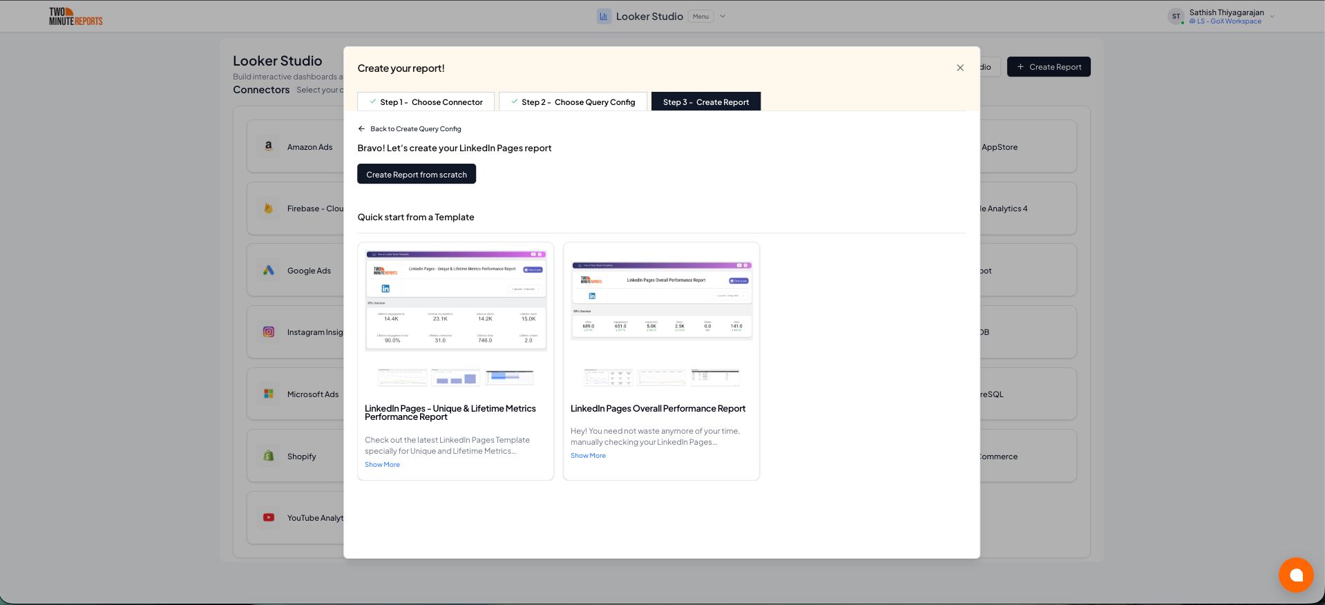 Create Report Finish