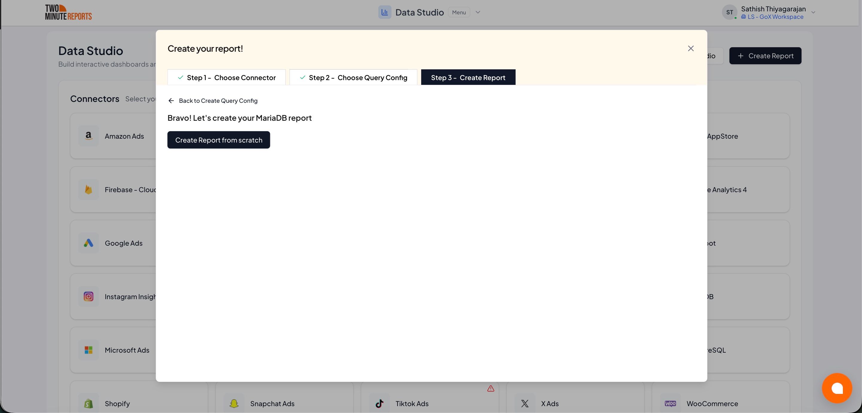 Create Report Finish