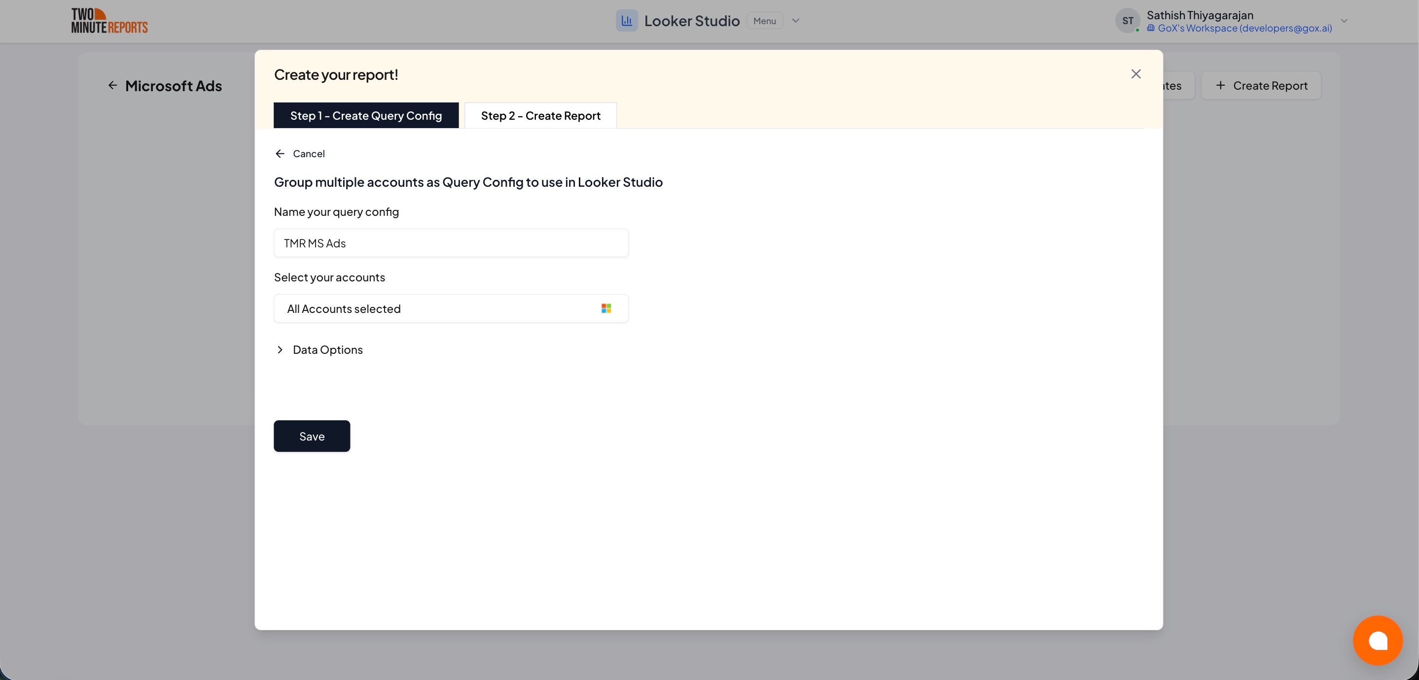 Create Query Config