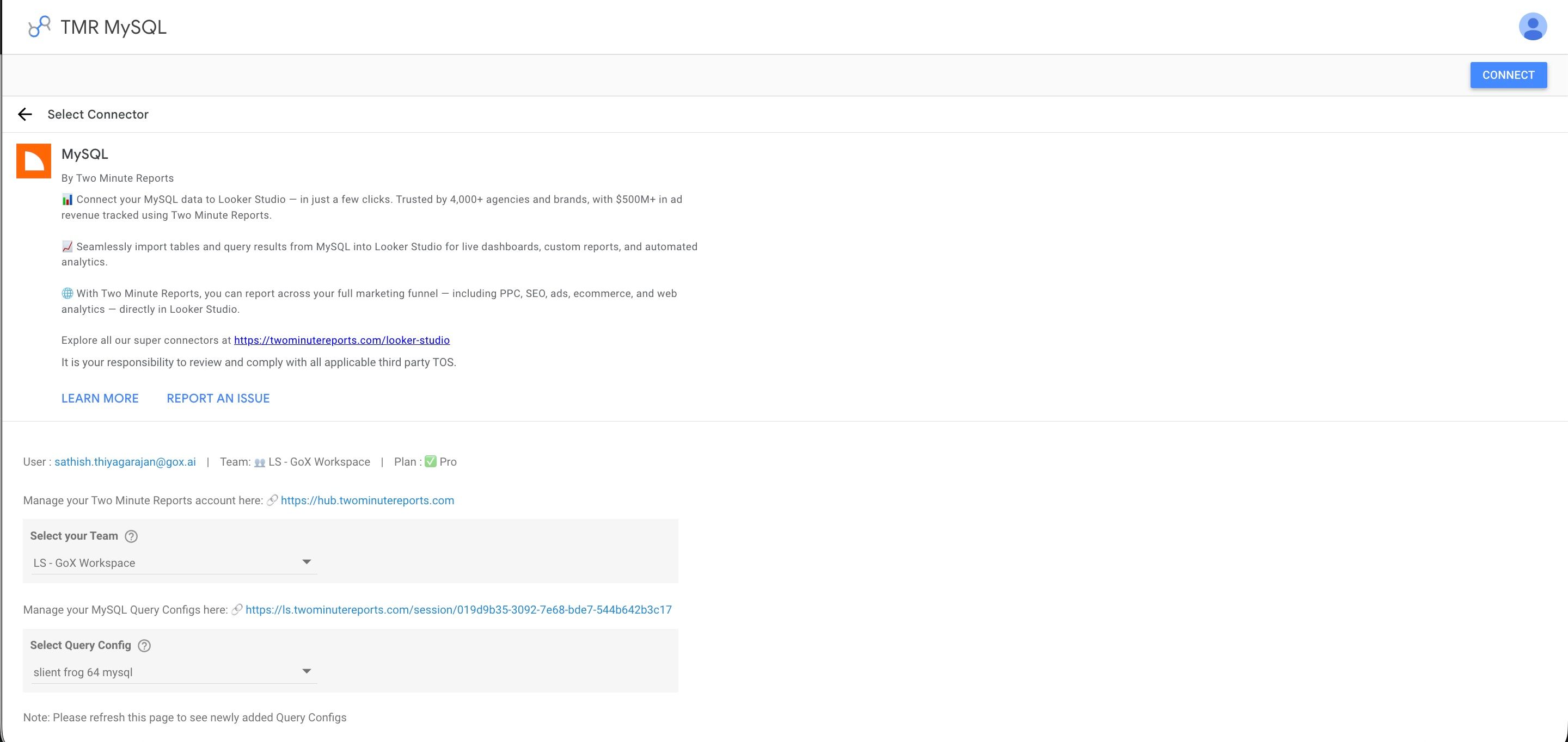 Select Query Config