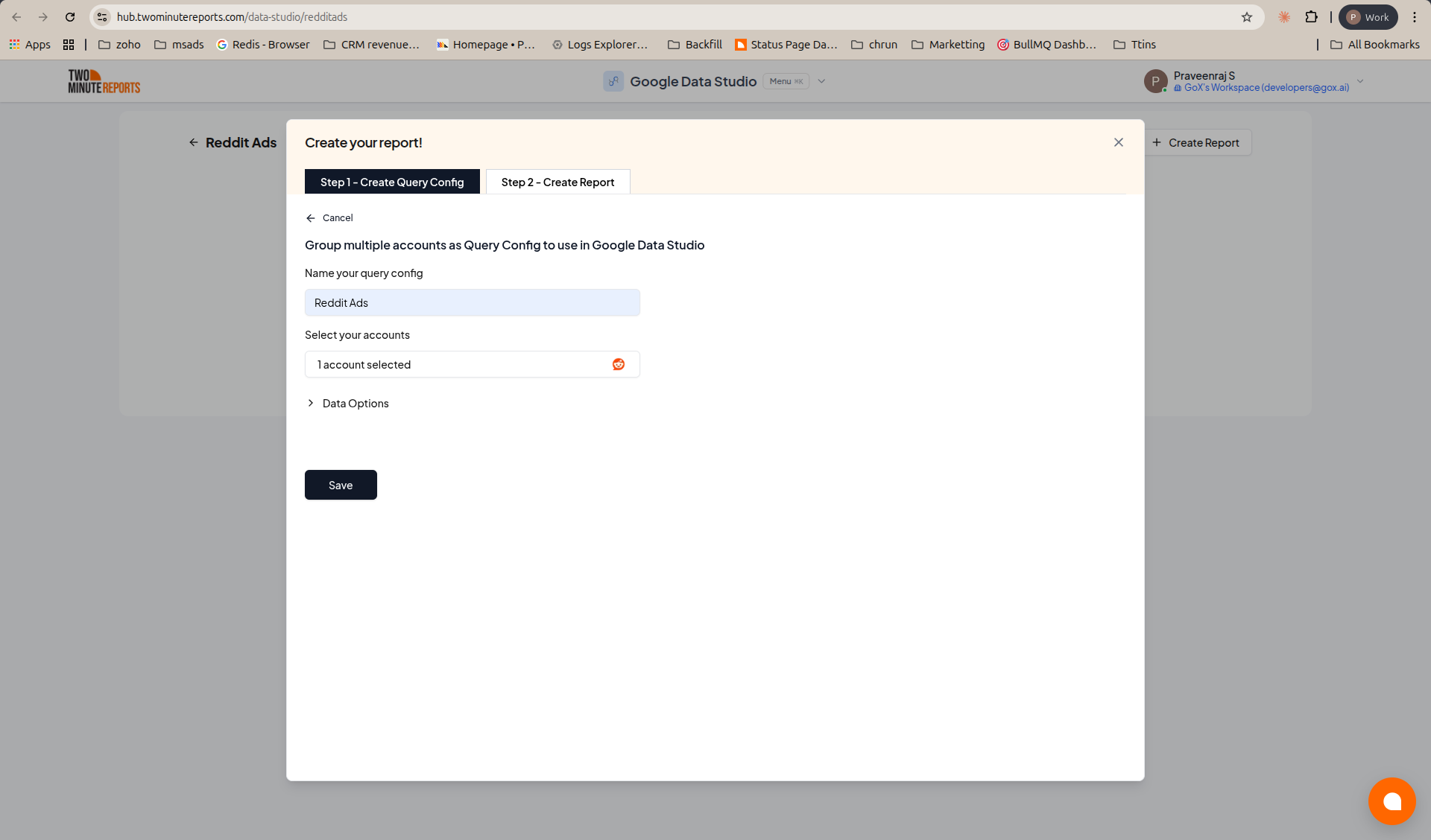 Create Query Config