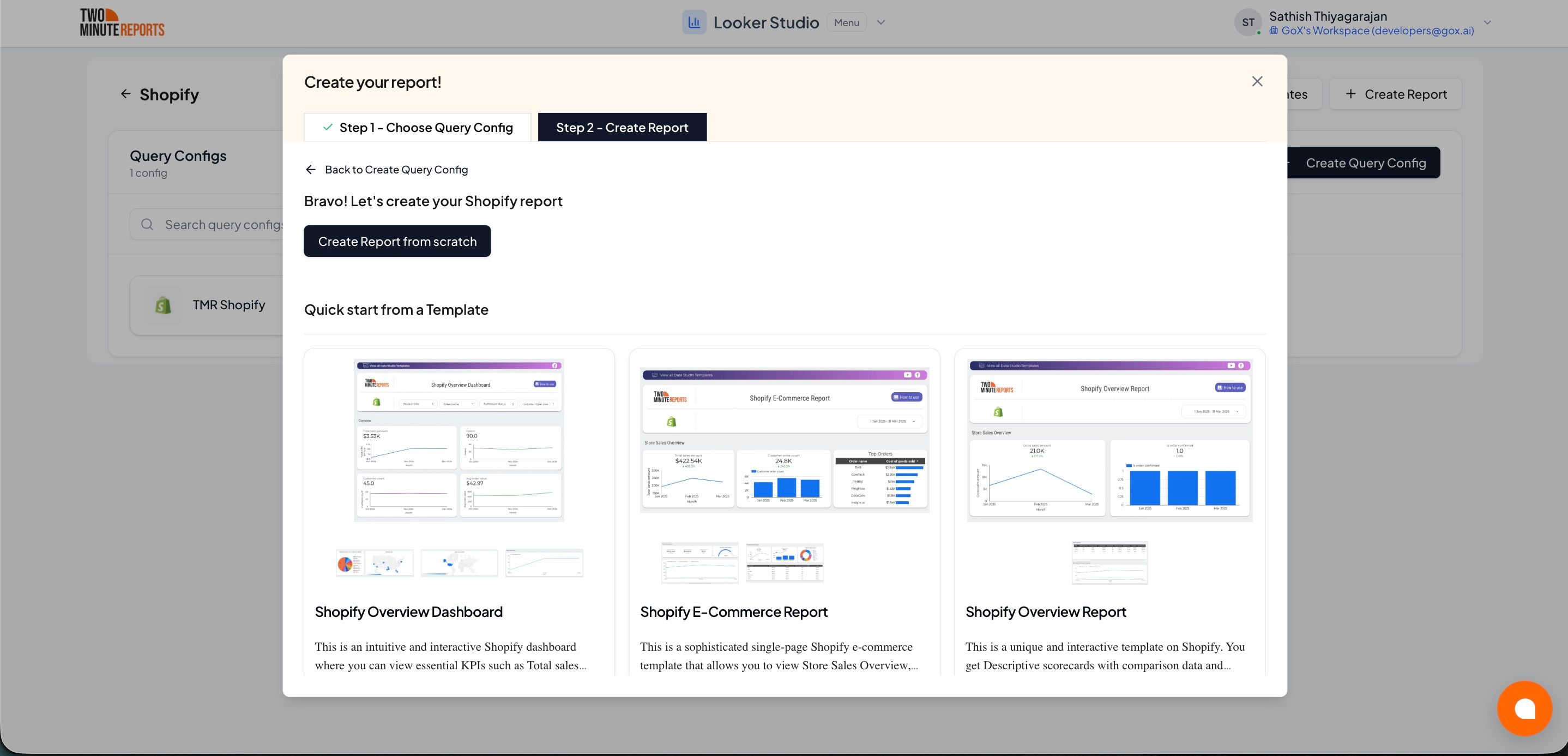 Create Report Finish