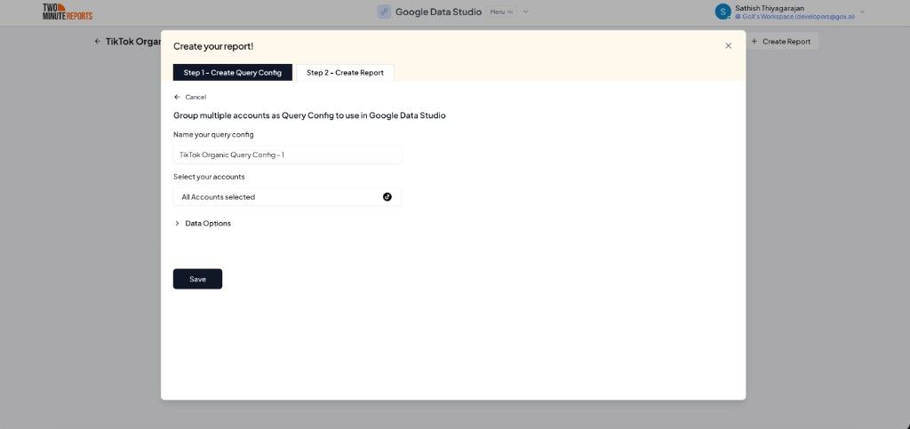Create Query Config